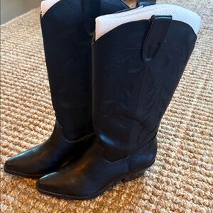 Black‎ Western Cowboy Boots Size 6.5